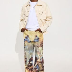 Mini Baggy In The Heavens Printed Pants - Multi Color - 8/10